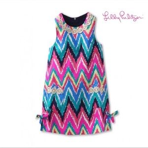 Lilly Pulitzer Hearts Aflutter Chevron Dress - 8